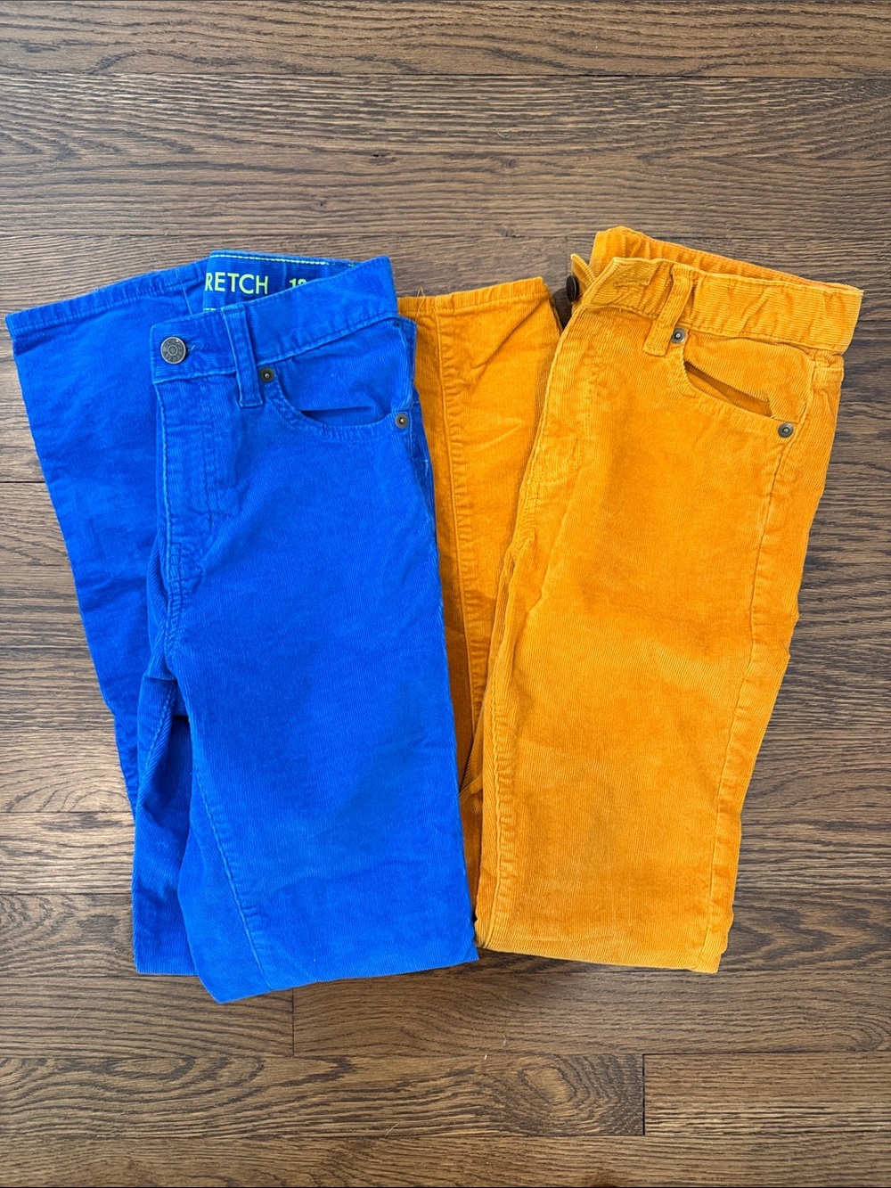 J. Crew Boys Corduroy Pants in Bright Blue and Mustard